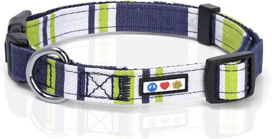 Multicolor Dog Collar Puppy Collar Pet Collar Multicolor Dog Collar Small Dog Collar Green / White / Blue Dog Collar